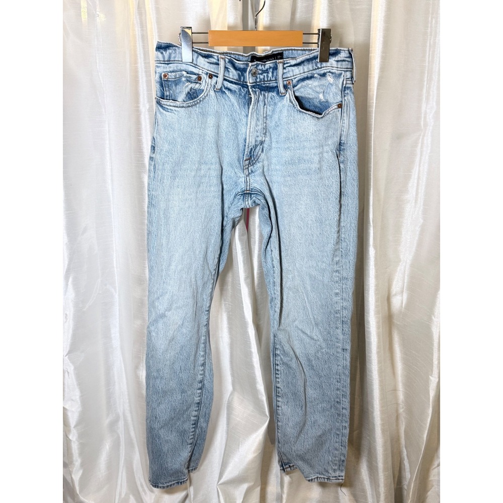 Abercrombie & Fitch Straight Jeans Mens 31x32 Light Wash Vintage Stretch